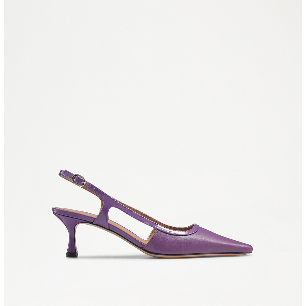 Russell and Bromley Snipped - Snipped Toe Kitten Heel in purple