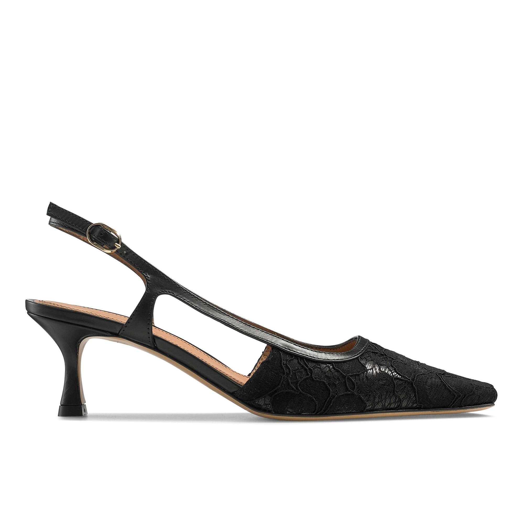 Russell and Bromley Snipped heels in black