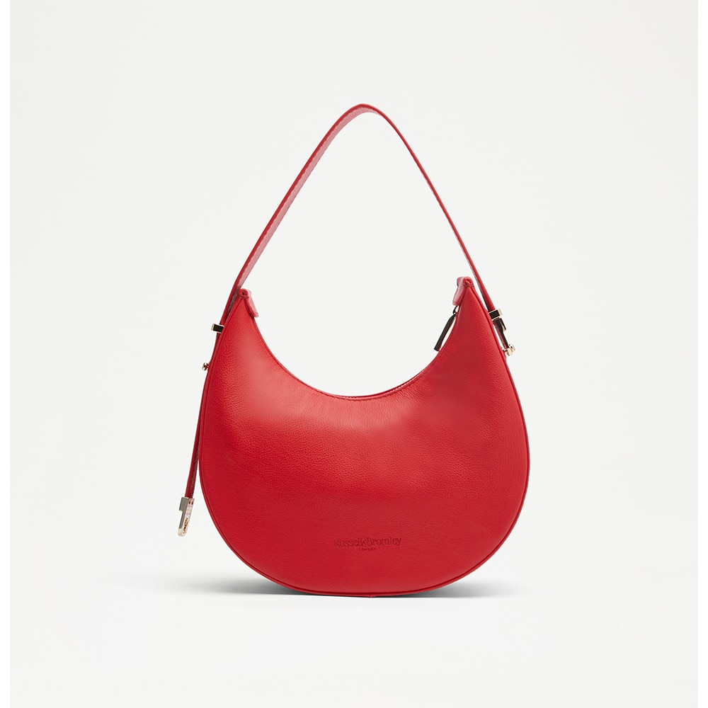 Milan - Curved Shoulder Bag in red