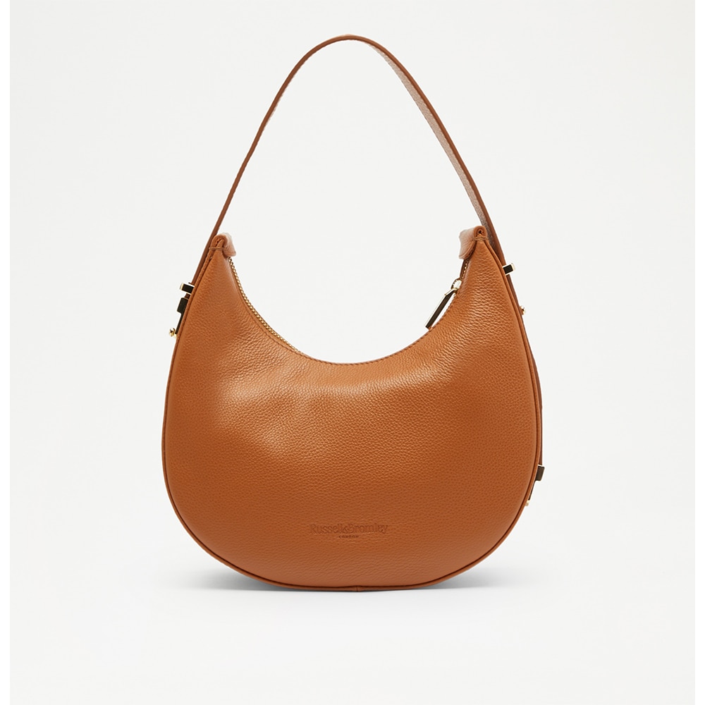 Milan - Curved Shoulder Bag in tan