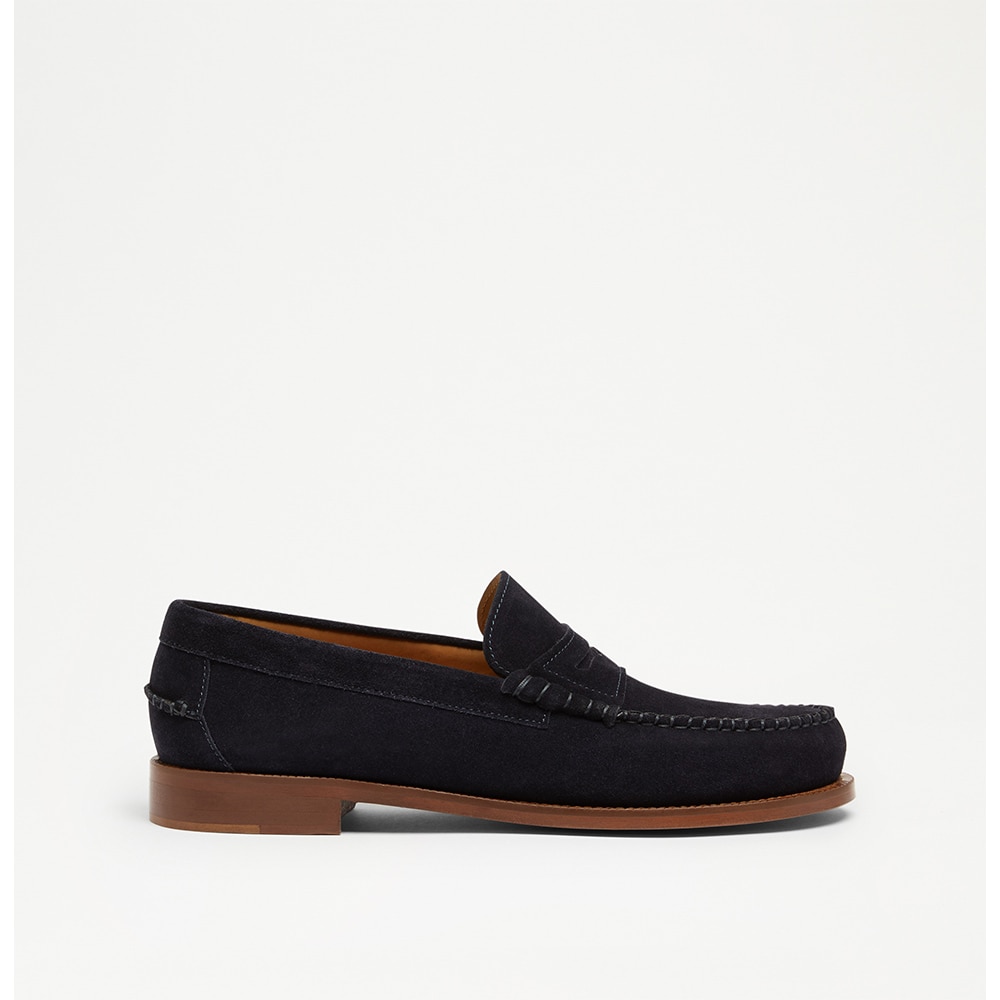 Dartmouth - Moccasin Saddle Loafer in navy