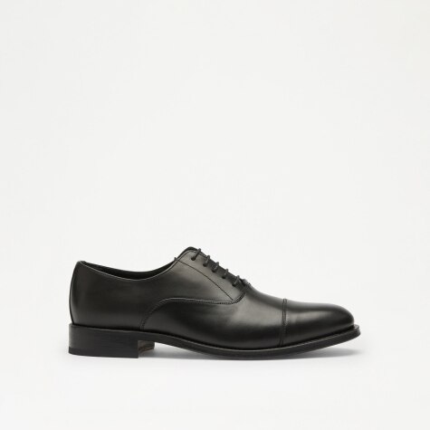 BORIS Lace-Up Oxford in Black Leather | Russell & Bromley