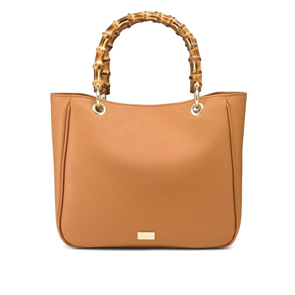 WOODY Bamboo Handle Grab Bag in Brown Russell & Bromley