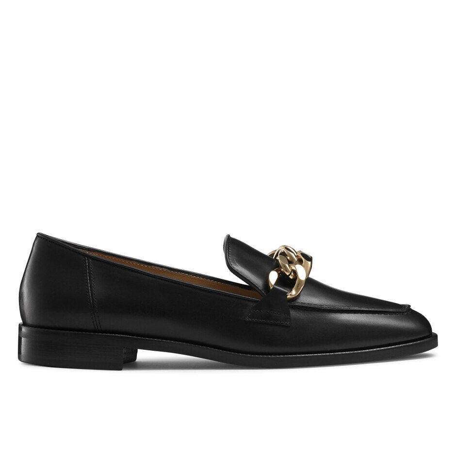 Keychain Chain Trim Loafer In Black Leather Russell Bromley