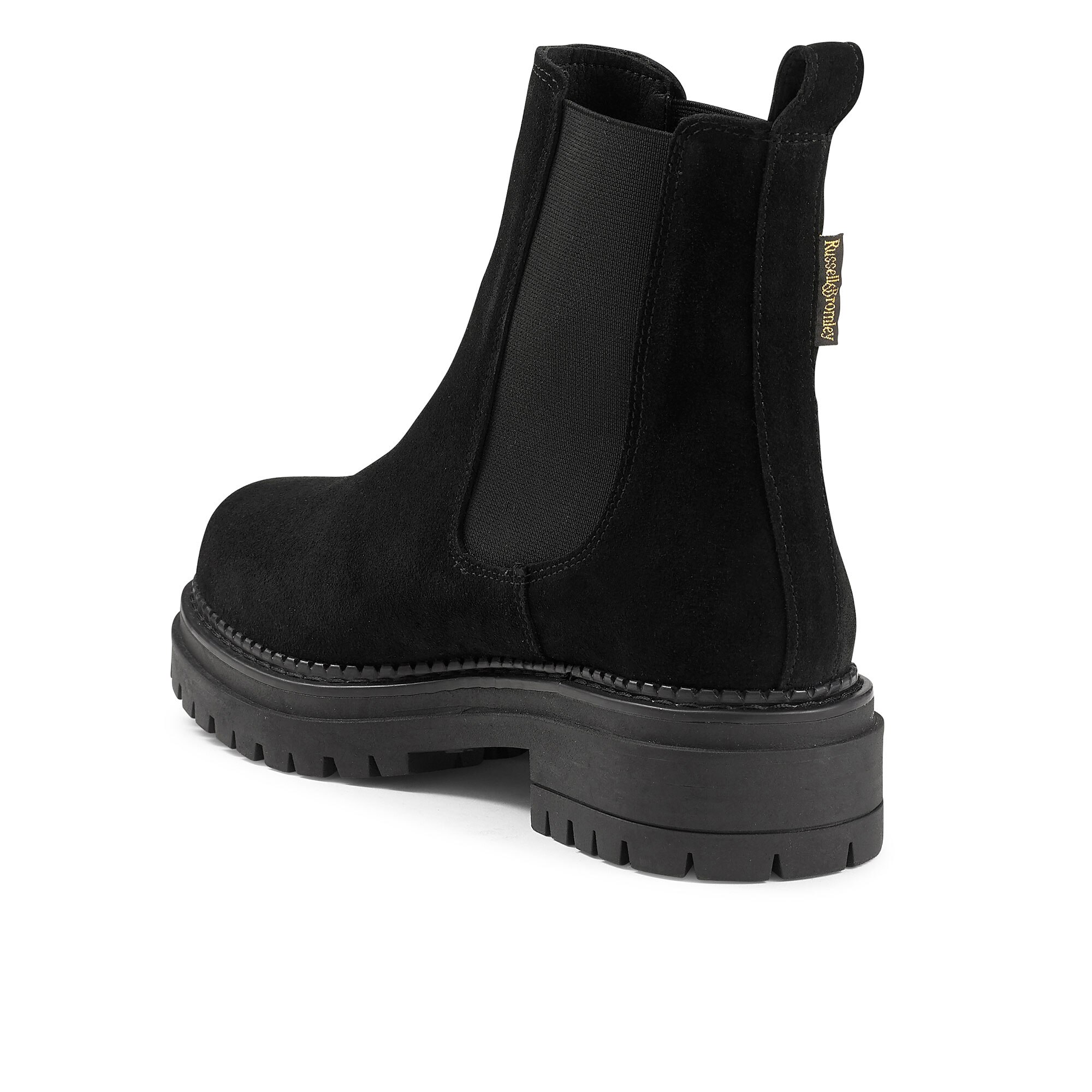 COMPANY Combat Chelsea Boot in Black Suede Russell & Bromley