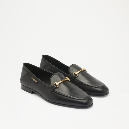 LOAFER Snaffle Loafer in Black Calf | Russell & Bromley