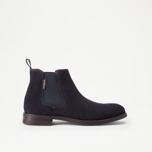 BURLINGTON Chelsea Boot in Blue Suede | Russell & Bromley