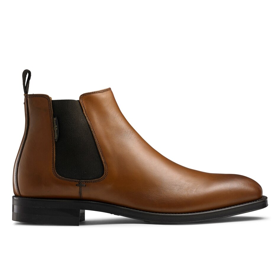 BURLINGTON Chelsea Boot in Tan Leather | Russell & Bromley