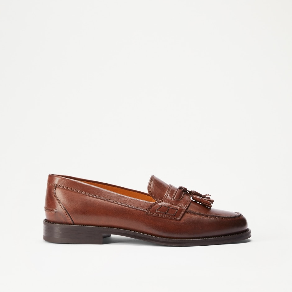 KEEBLE 3 Tassel College Loafer in Brown Leather | Russell & Bromley