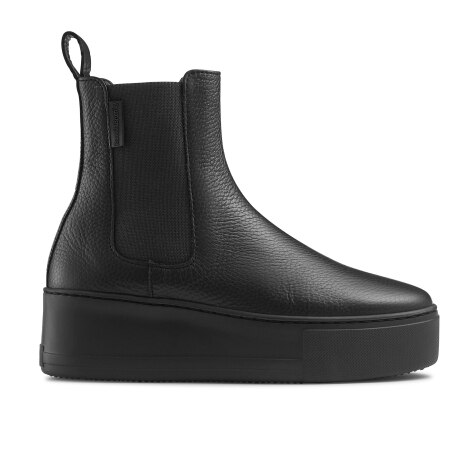 PARK WAY Sneaker Chelsea Boot in Black Grained Leather | Russell & Bromley