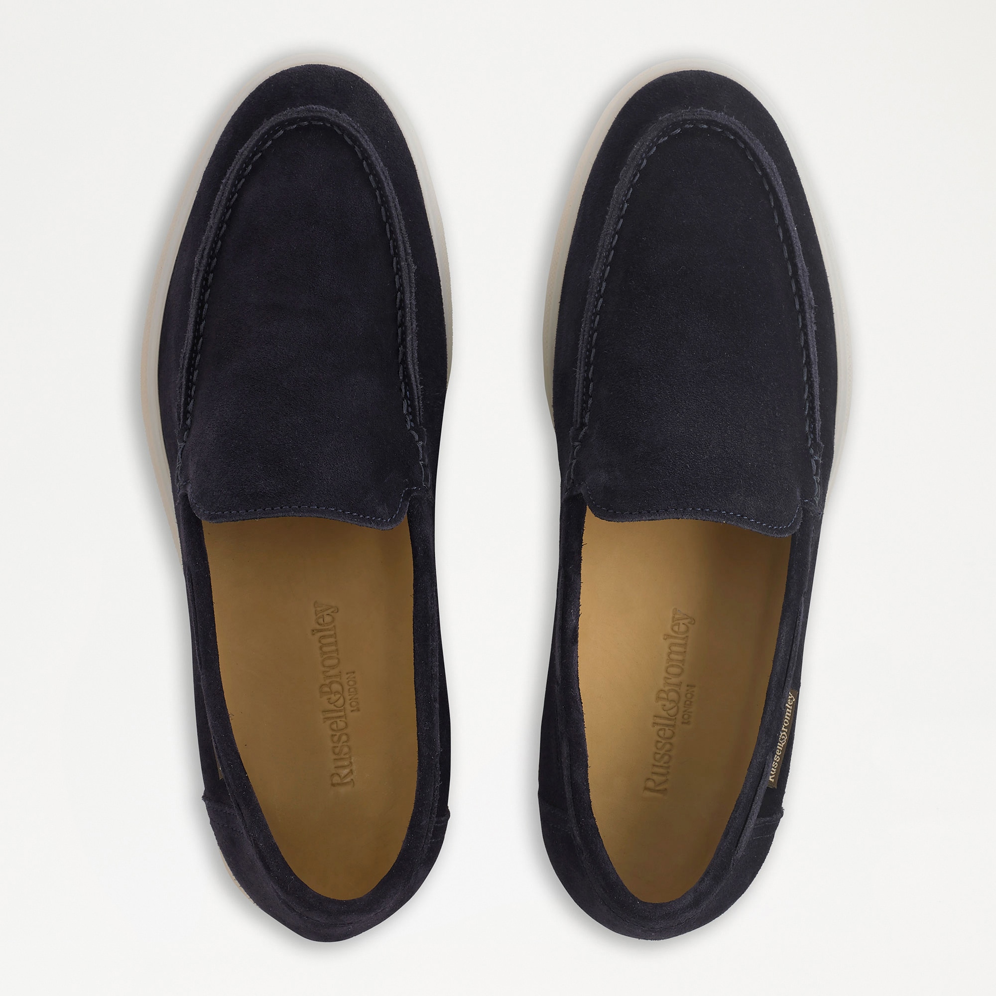ALLDAYLONG Soft Loafer in Navy Suede | Russell & Bromley