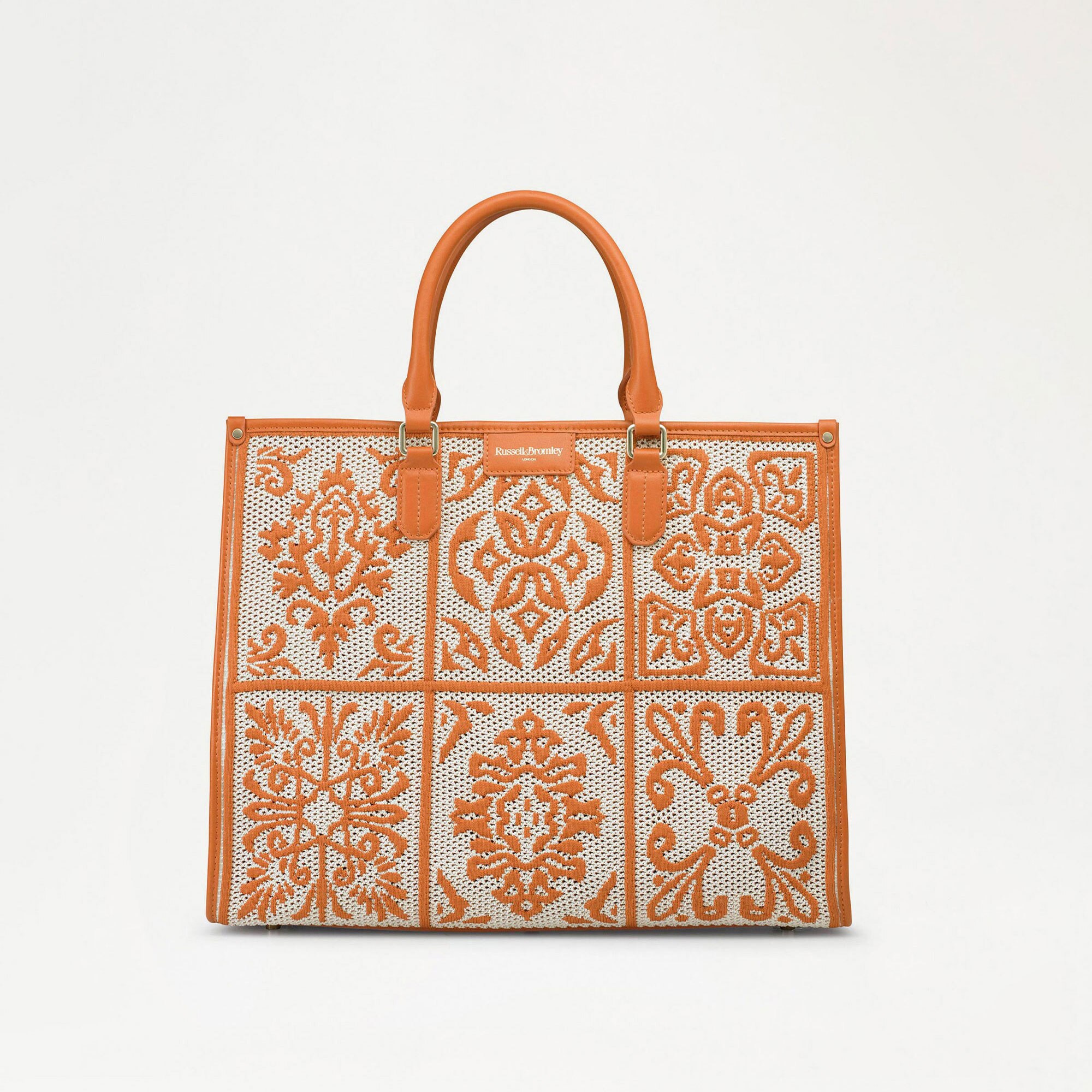 GEMINI Canvas Tote in Gold Textile Russell  Bromley