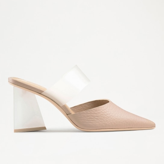 VISION Frosted Pump in Neutral Grained Leather | Russell & Bromley