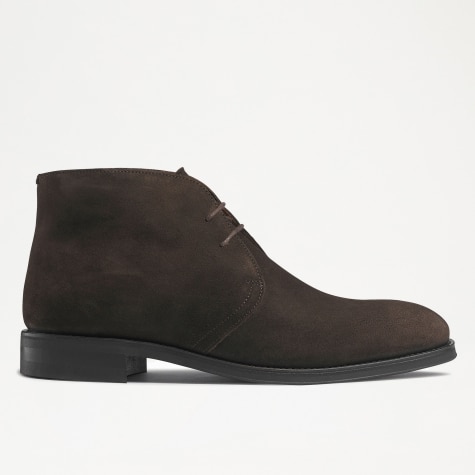 JERMYN Laced Desert Boot in Brown Suede | Russell & Bromley