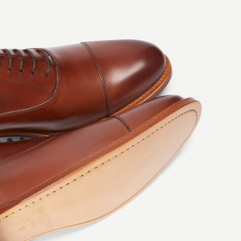 BORIS Lace-Up Oxford in Tan Leather | Russell & Bromley
