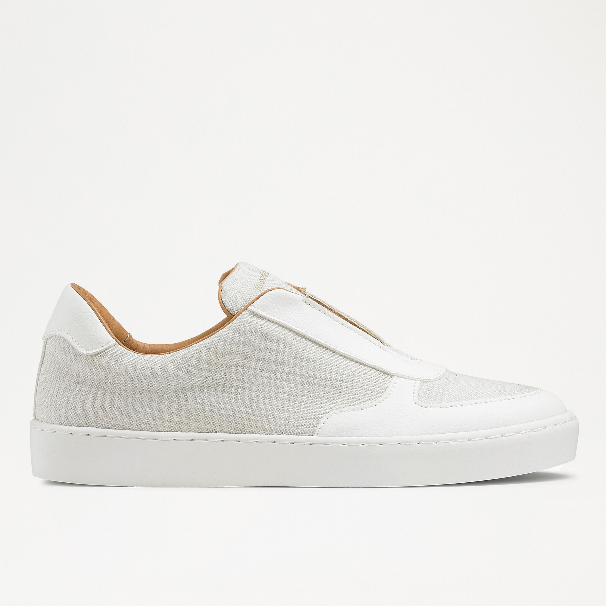 FIFTH AVE Eco Laceless Sneaker in Neutral Fabric | Russell & Bromley