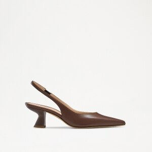 SLINGPOINT Sling Back Point Pump in Brown Nappa | Russell & Bromley