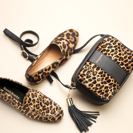 leopard skin flat shoes
