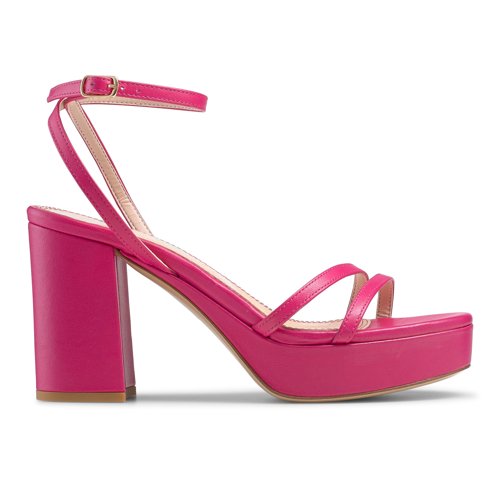 Russell and Bromley Topline platform sandal in pink