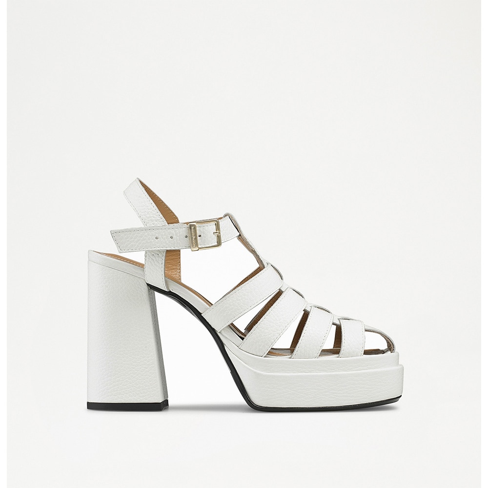 Russell and Bromley MILEY Caged Fisherman Platform in white