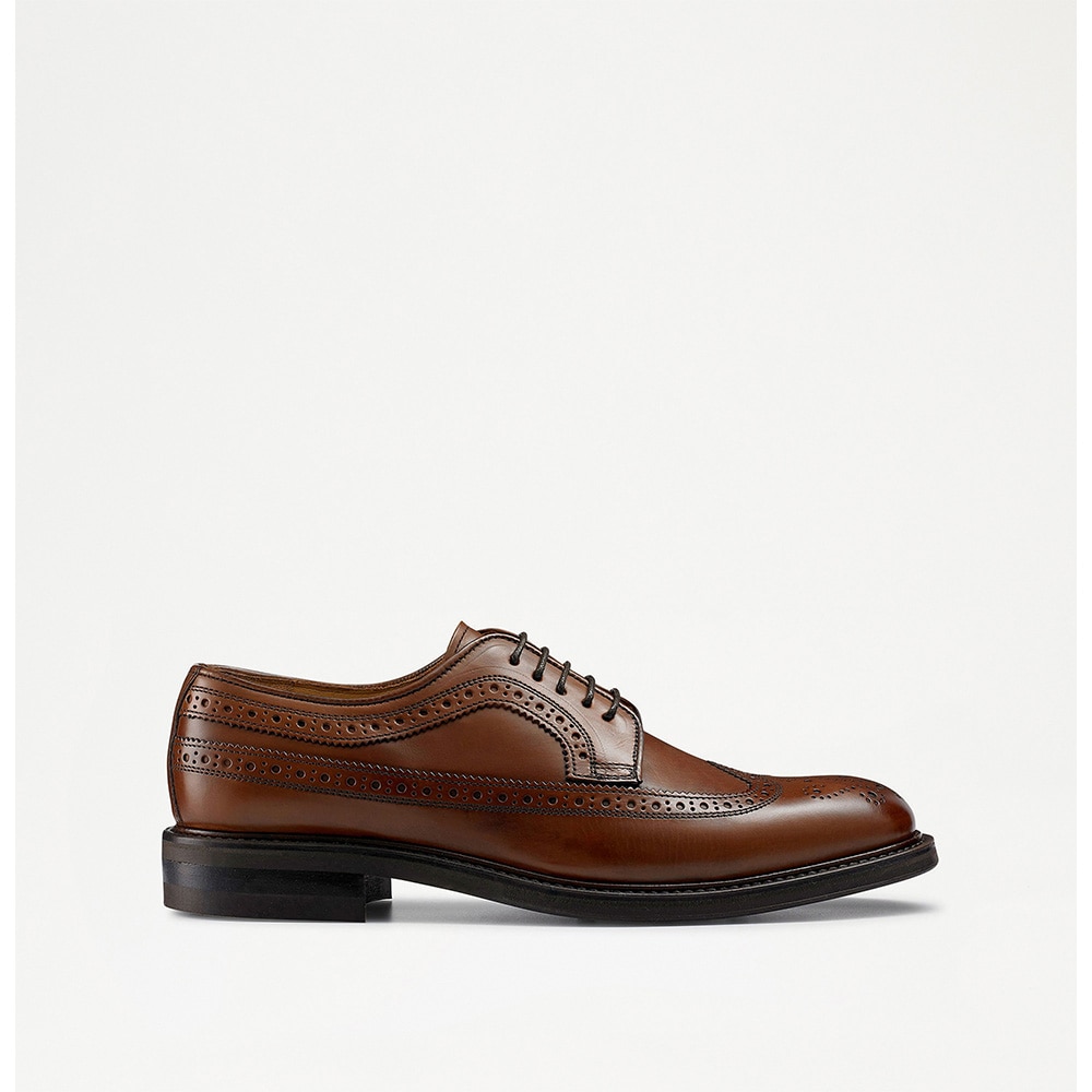 Russell and Bromley Southport - men's rubber sole derby in brown