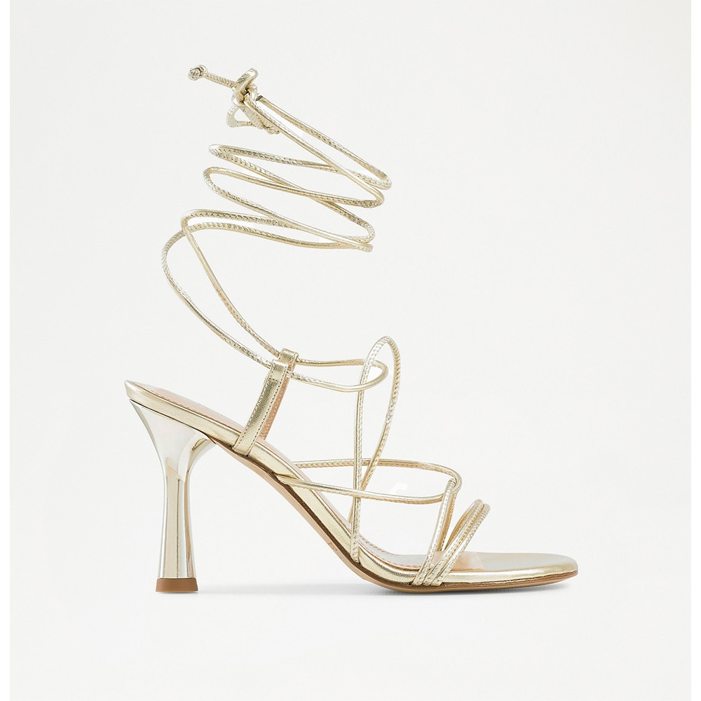 Russell and Bromley DRAGON Strappy Round Toe Sandal in gold
