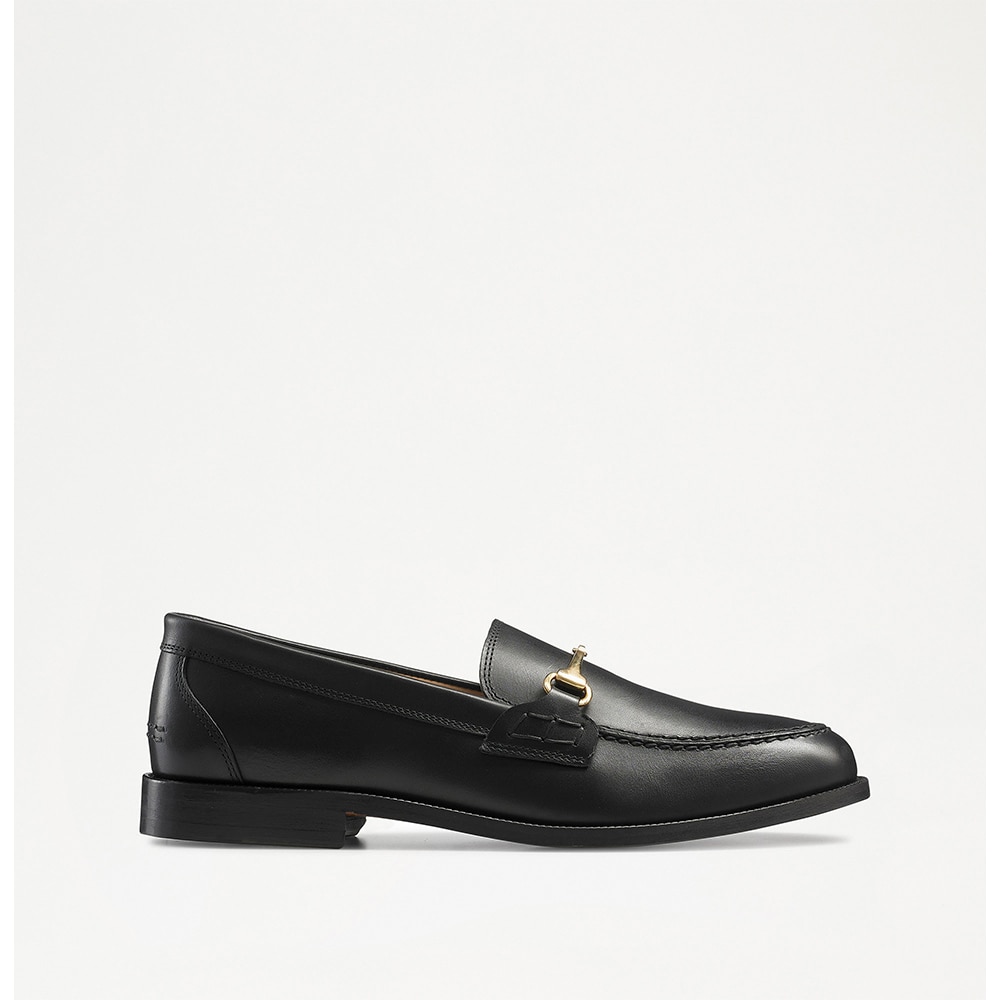 Cornell - Leather Sole Snaffle Loafer in black