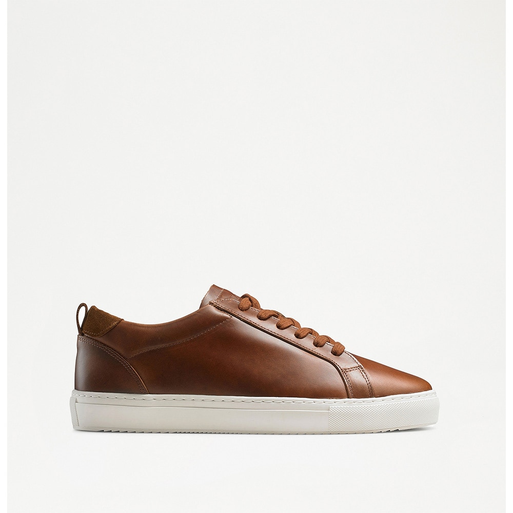 Russell and Bromley Relay - men's Lace To Toe Sneaker in brown