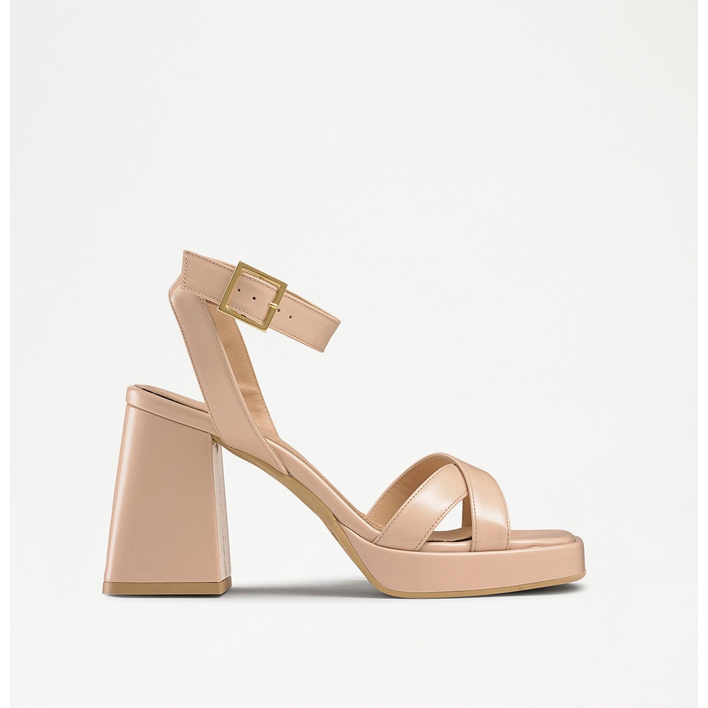 Russell and Bromley Groovybaby platform sandals in neutral
