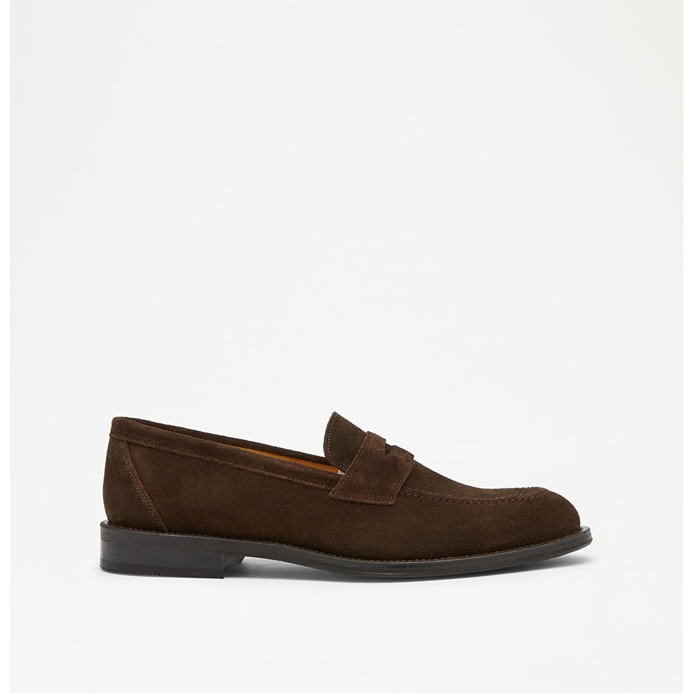 Davis - Rubber Sole Saddle Loafer in brown